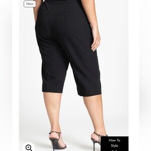 Black Sparkling Stretch Capri Plus 6X by ML NWT